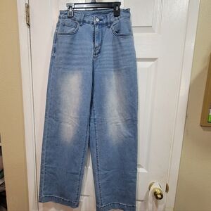 Emmiol Light Blue Wide-Leg Women’s Jeans/Jeggings, Size S